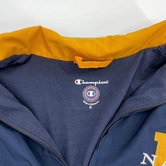 CHAMPION Blue and Gold US Navy Full Zip Track Jacket Womens Small Windbreaker - Picture 4 of 6